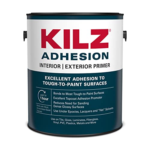 KILZ Adhesion Primer, Interior/Exterior, 1 Gallon - size: 128 Fl Oz (Pack of 1)