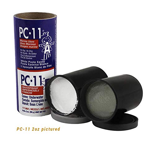 PC-Products PC-11 Epoxy Adhesive Paste, Two-Part Marine Grade, 1oz Applicator Syringe, Off White 10112 - size: 1 oz