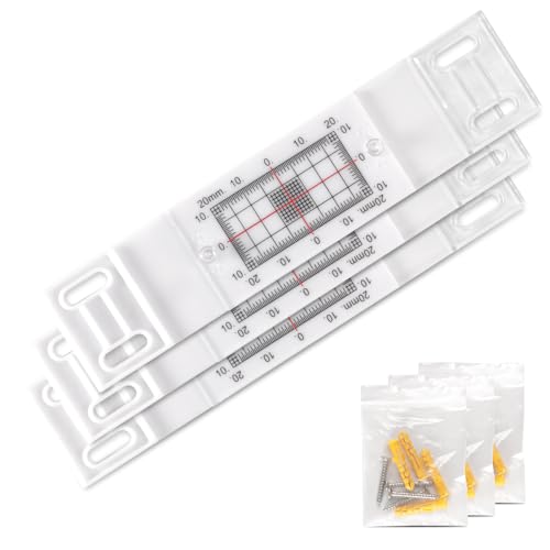 Crack Gauge Monitor， Crack Monitor with Updated Two Fixed adapter | Crack Measure and Record Instrument for Monitoring Wall Deformation and Crack (Pack of 3) - style: 3PCS