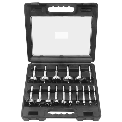 BAIDETS Forstner Bit Set 16Pcs - Forstner Bit Wood Drilling, Forstner Drill Bit with Center Positioning - size: 16 PCS