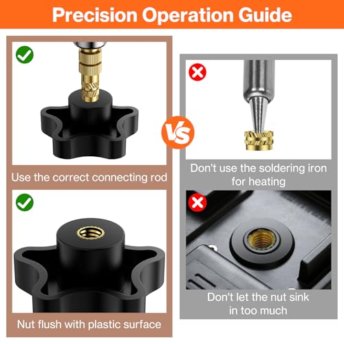 Preciva Threaded Inserts Screw Kit, M3 Heat Set Insert Tool for 3D Printing - size: M3