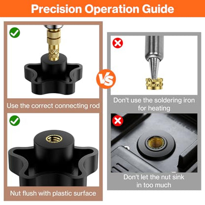 Preciva Threaded Inserts Screw Kit, M3 Heat Set Insert Tool for 3D Printing - size: M3