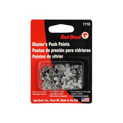 Red Devil 1710 Glazing Push Points, Zinc-Coated Push Points for Holding Glass in Picture Frames and Windows Before Applying Glazing Compound, 55 Count