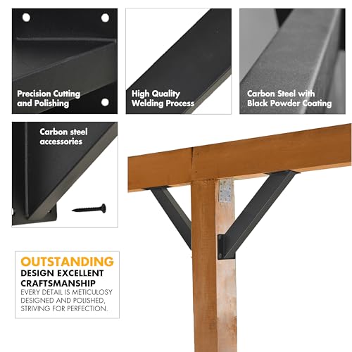 4-Pack 45-Degree Pergola Bracket Angle Reinforcing Support Anchor - style: 45 degree