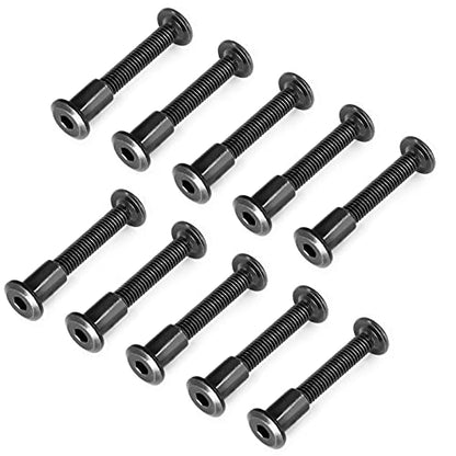 M6x35mm Hex Drive Socket Cap Bolt, Black, 10 Pair (20 Piece) - color: Black, size: M6x35mm