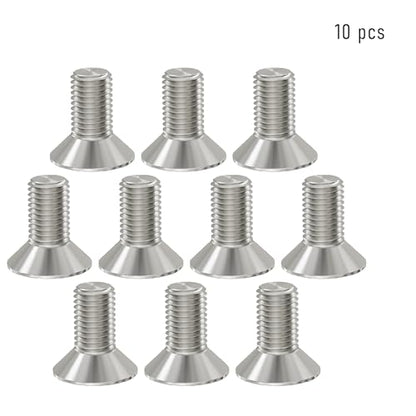 10 Pcs M6x10mm Flat Head Socket Cap Screws,Allen Hex Drive Type, 304 Stainless Steel countersunk Bolt, Full Threaded - size: M6x10mm /10 Pcs