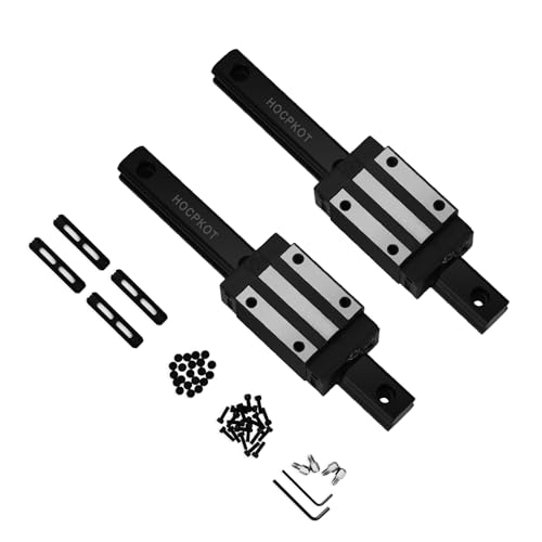 150mm / 5.91 inch HGR20 Linear Guide kit,2pcs 150mm hgr20 Linear Rail with 2 pcs HGH20CA Carriage Block and End Stop Block - size: 150mm, style: HGR20