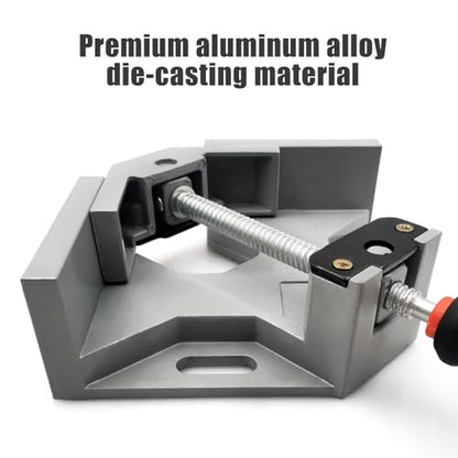 Corner Clamp 90 Degree Right Angle Clamps, Woodworking Corner Clamps with Adjustable Aluminum Alloy Swing Jaw (2)