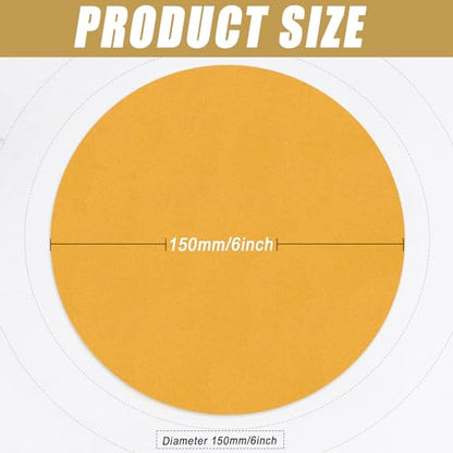 6-Inch No-Hole Hook and Loop Gold Sanding Discs 320-Grit, 100 Pack - size: 320 Grit