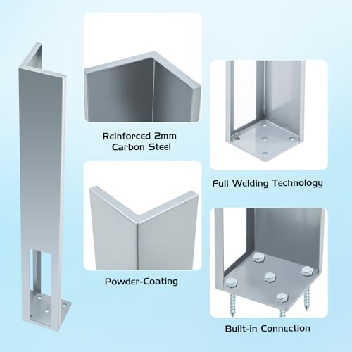 Vinyl Fence Concrete/Wood Post Mount Tower Fit for 5"x5"x36"