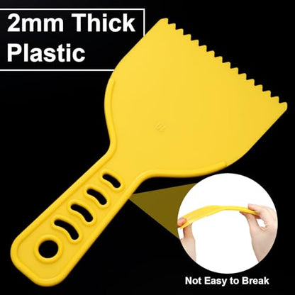 Lothee 3 Pcs Notched Trowel Set, Adhesive Spreader, 4" 3.1",2.4" - size: 4" 3.1",2.4"
