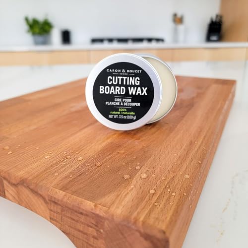 Caron & Doucet - Cutting Board & Butcher Block Conditioning Oil & Wood Finishing Wax Bundle | 100% Plant-Based & Vegan, Best for Wood & Bamboo Conditioning & Sealing | Does NOT Contain Mineral Oil!