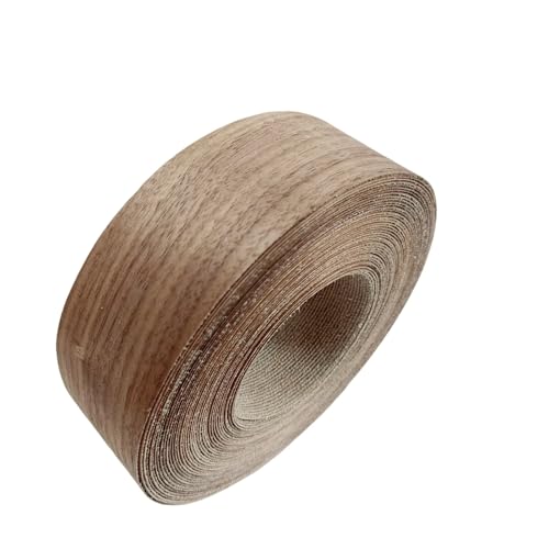 Black Walnut Wood Veneer Edge Banding 2 inchx50ft,Preglued Iron-On with Self Hot Melt Adhesive Edgebanding Strip, Plywood Flexible Wood Roll for Shelves MDF Cabinet Repair - size: 2" x50'