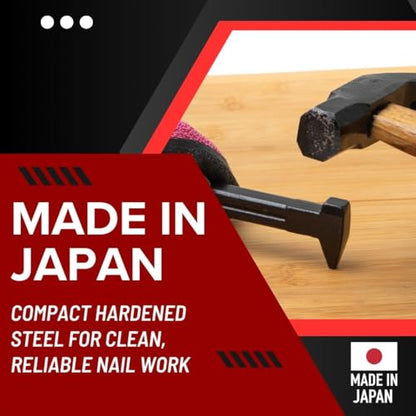 2-in-1 Nail Set 160mm, Japanese Nail Setter Tool for Woodworking, Trim & Finish Nails, Hardened Steel, Made in Japan - Made in Japan, forest Originals