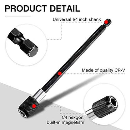 Chumia 12 Pieces Extender Drill Bit Extension, Drill Extension Bit Holder
