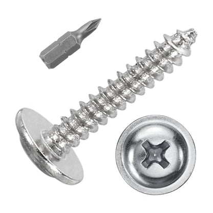 100pcs M1.7x10 Self Tapping Screws Carbon Steel Silver - size: M1.7x10