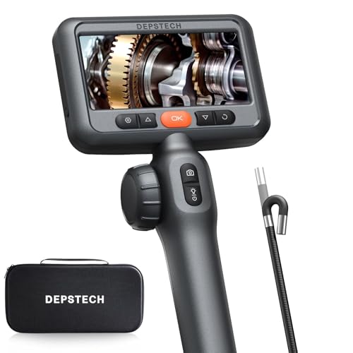 DEPSTECH 4.5" Articulating Borescope, HD Inspection Camera with Light 5FT - size: 5FT, style: Single Lens