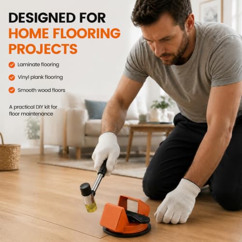 Floor Gap Fixer Tool Double 45° Suction Cup Flooring Repair Kit