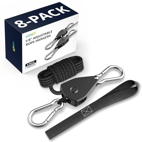 Retractable Heavy Duty Ratchet Tie Down Straps 1/8" 8 Pack, 8ft Tie-Down - size: 1/8" 8-Pack
