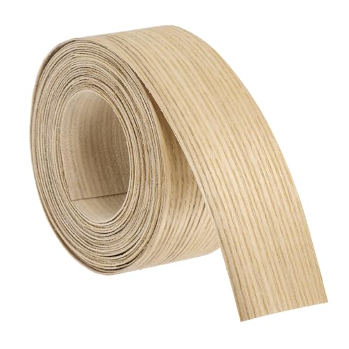 uxcell 1-1/2 Inch x 15ft Wood Veneer Edge Banding, Pre-Glued Flexible Ash Edging Strips, Iron on with Hot Melt Adhesive Wood Tape for Cabinet Repair and Furniture Restoration - size: 1-1/2 Inch x 15ft