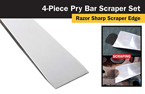 Titan 17009 4-Piece Stainless Steel Pry Bar Scraper Set - size: 4 Piece Set