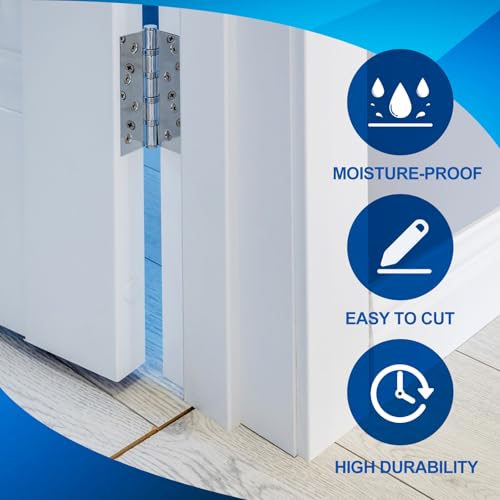 CroBlissful 1 Set 12 Inch L X 6-9/16 Inch W X 1-1/4 T Exterior Door Jamb Repair Kit, Jamb Paintable Wood Rotted Door Frame Repair Kit for Exterior Frame - size: 12 Inch L X 6-9/16 Inch W X 1-1/4 T