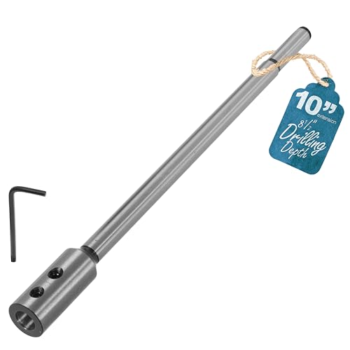 10" Forstner Bit 3/8 Shank Extension, Adds 8-1/2" Drilling Depth - size: 10" (3/8" Shank)