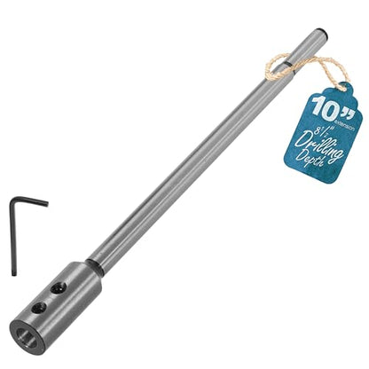 10" Forstner Bit 3/8 Shank Extension, Adds 8-1/2" Drilling Depth - size: 10" (3/8" Shank)