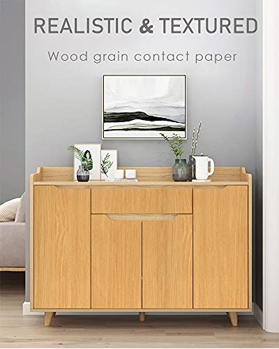 Sevalo Wood Grain Contact Paper Wood Peel and Stick Wallpaper 17.7"x118" - size: 17.7" x 118"