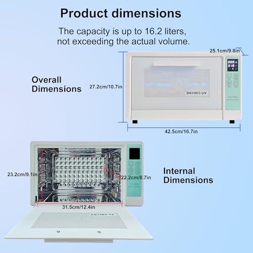 Sterilizer Tools, 16.2L Drying and 3-in-1 Disinfection Tools 150W Sterilizer with Timer Disinfection Cabinet Suitable for Mother-Child Products, Towels, Hair Salons, Nail Studios (White) - color: White