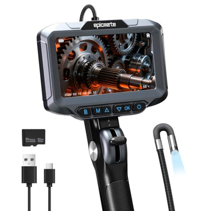 Articulating Borescope Camera with Light for Automotive,HVAC&Mechanics