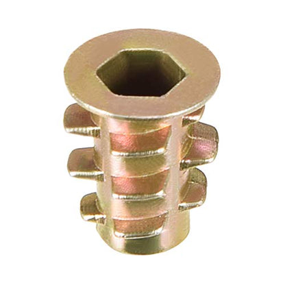 uxcell Furniture Threaded Insert Nuts Zinc Alloy M4 Internal Threads 10mm Length 20pcs - size: M4x10mm