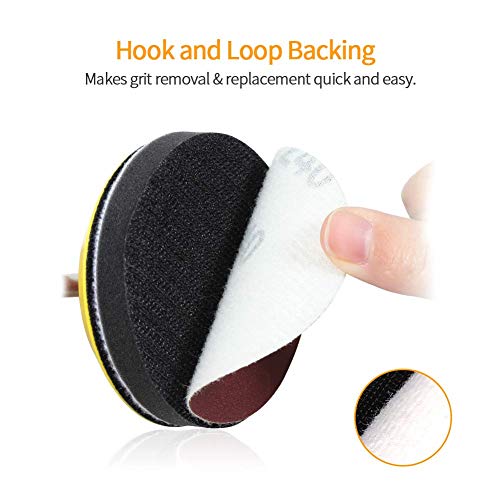 SPEEDWOX 100PCS 3" 240 Grit Sanding Discs, Hook and Loop No Hole Sandpaper - style: 240-Grit