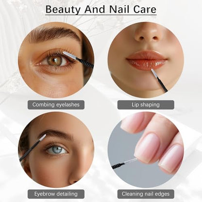 200PCS Disposable Micro Applicator Brushes – Mini Precision Swabs for Eyelash Extensions, Glue Removal, Makeup, Nail Art & Cleaning (Black)