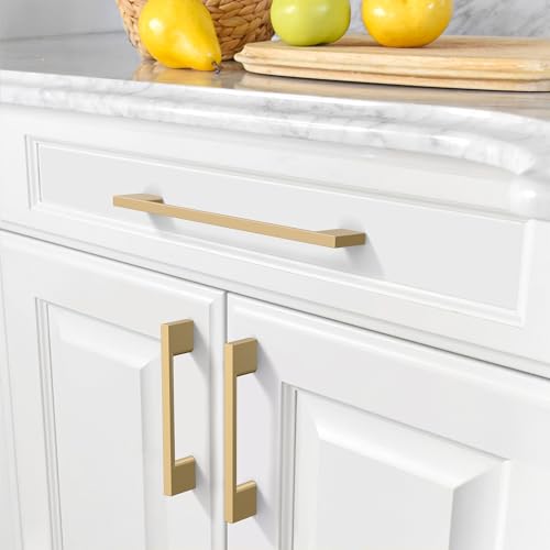Amerdeco 10 Pack Champagne Bronze Cabinet Pulls 6.3" - color: Champagne Bronze, size: 6.3" hole center