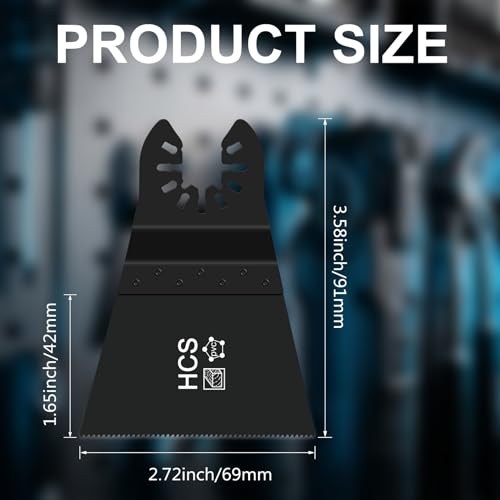 2-Pack Standard 2-3/4" Wide E-Cut Oscillating Saw Blades