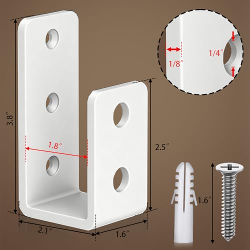 2x4 Door Barricade Brackets, 3mm Door Reinforcement Security Brackets(2PCS) - size: 3mm 2PCS