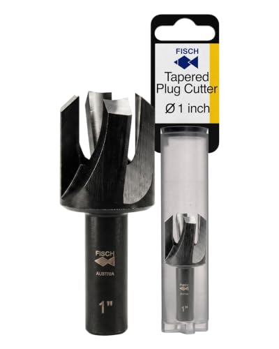 Tapered Plug Cutter Drill Bit - Four Flute Woodworking Tool Steel 1 Inch - size: 1-Inch