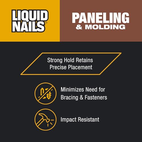 Liquid Nails 10 oz Paneling & Molding Construction Adhesive - size: 10 Ounce, style: Paneling & Molding