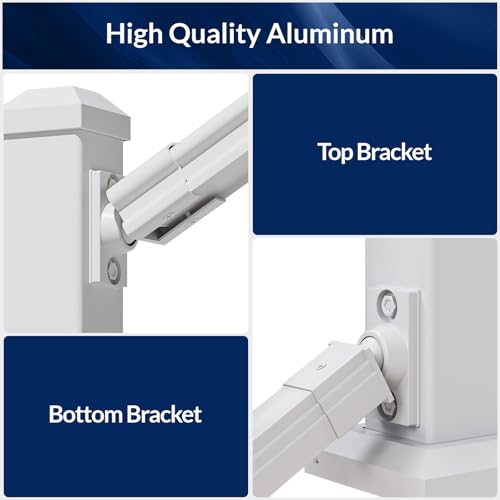 Egadis White Aluminum Adjustable Railing Bracket Connector with Drill Bit - color: The Bracket-Adjustable with Drill