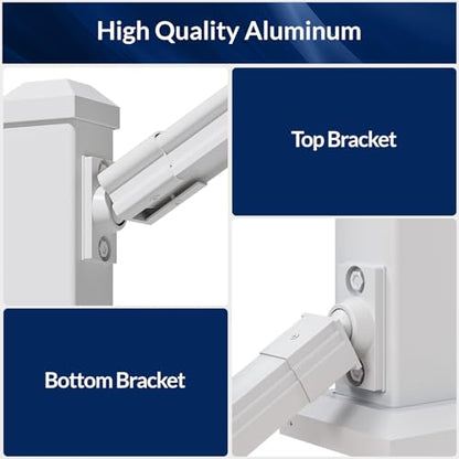 Egadis White Aluminum Adjustable Railing Bracket Connector with Drill Bit - color: The Bracket-Adjustable with Drill