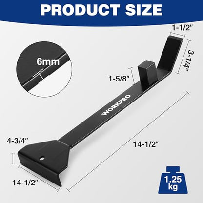 WORKPRO 17'' Heavy Duty Pull and Pry Bar, Flooring Installation Tool