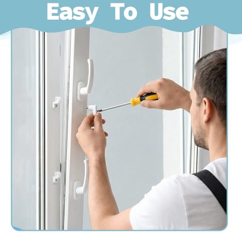 48 Pack 3/8 Inch Window Screen Clips Bulk, Screen Clip with Screws