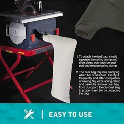 2x Table Saw Dust Collector Bag Fits Bosc/Dewalt/Makita/Ryobi/Craftsman