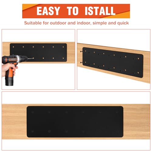Straight Steel Plate 2PCS,15.7"x5" Mending Plate for Repair Framing - style: I Shape (15.7)