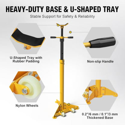 YELLOW JACKET Underhoist Support Stand (3/4T with Two Wheels) - size: 3/4T with Two Wheels