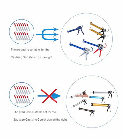 Caulking Nozzle Extension Tube, 12 PCS
