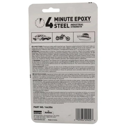 Dynatex 144356x2 4 Minute Steel Epoxy Adhesive 2 oz (2 Pack)