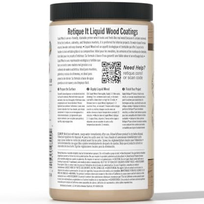 Retique It Liquid Wood - Real Wood Coating (32oz / Light) - color: 1 Light Wood, size: 32 Fl Oz (Pack of 1)