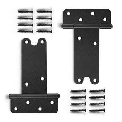 6“ Gate Hinges,280 Lbs Capacity, Matte Black,2 Pack Heavy Duty Hinge - size: 6“-2 pcs-U-Matte Black